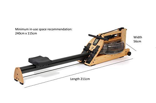 WaterRower A1 Home - Máquina de Remo para Fitness (cinturón de Pecho, Interior), Color Ash/Aluminium