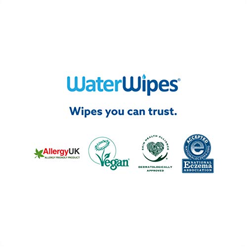 WaterWipes Toallitas para Pieles Sensible de Bebé, 99.9% agua purificada, 12 paquetes x 60 toallitas (720 toallitas)