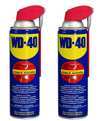 Wd 40 500002 Lubricante Wd40 Doble Acción 500Ml-Pack 2 Unidades