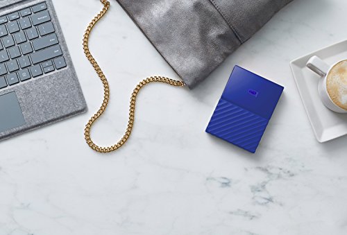WD My Passport - Disco Duro Portátil de 1 TB y Software de Copia de Seguridad Automática, Azul