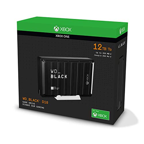 WD_BLACK 12TB D10 Game Drive for Xbox One 7200RPM With Active Cooling To Store Your Massive Xbox Game Collection