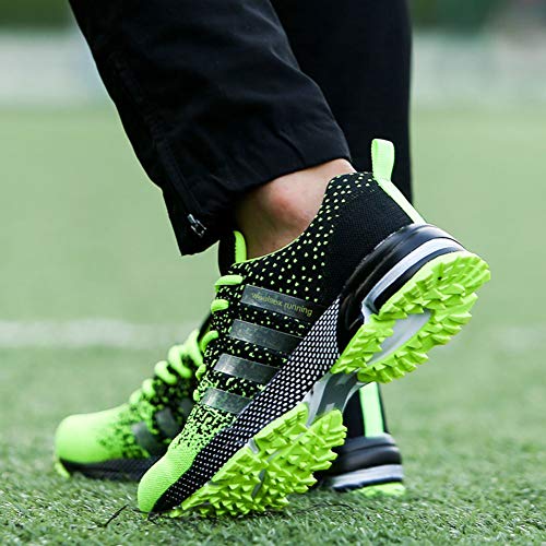 Wealsex Zapatos para Correr En Montaña Asfalto Aire Libre Deportes Zapatillas De Running para Hombre (42, Verde)
