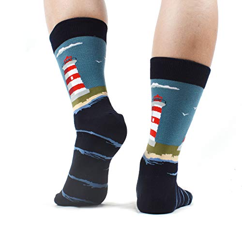 WeciBor - Calcetines de algodón para hombre, diseño de calcetines largos con estampado de famosos, a la moda, coloridos, divertidos diseños 12 Coppie - Collezione Di Modelli 2 39/45 EU
