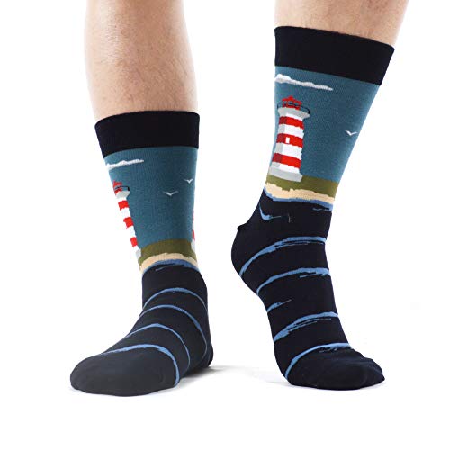 WeciBor - Calcetines de algodón para hombre, diseño de calcetines largos con estampado de famosos, a la moda, coloridos, divertidos diseños 12 Coppie - Collezione Di Modelli 2 39/45 EU