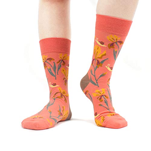 WeciBor Calcetines Estampados de las Mujeres, Mujeres Ocasionales Calcetines Divertidos Impresos de Algodón de Pintura Famosa de Arte Calcetines, Calcetines de Colores de moda (ES071-38)