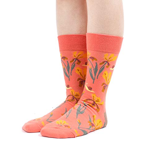 WeciBor Calcetines Estampados de las Mujeres, Mujeres Ocasionales Calcetines Divertidos Impresos de Algodón de Pintura Famosa de Arte Calcetines, Calcetines de Colores de moda (ES071-38)