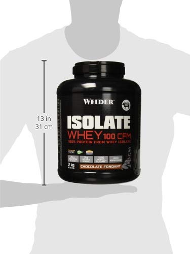 Weider Isolate Whey 100CFM 2000 gr Chocolate. 100% aislado de proteina de suero. Cero azúcar, cero aspartamo, con stevia, con dygezime, con BCAA, apto para veganos. Isolac. Para dietas keto.