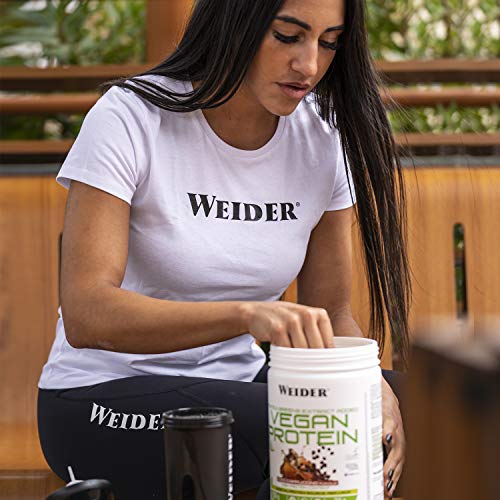 Weider Vegan Protein. Sabor Cappuccino. Proteína 100% vegetal de guisante (PISANE) y arroz. Sin gluten. Sin lactosa. Sin aceite de palma (750 g)