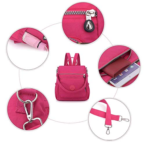 WEILLCCE Bolsos para Mujer Mochila de Mujer Mochila Impermeable de Nylon Bandolera Doble Bolsos de Hombro Doble para Las Mujeres de la muchedumbre