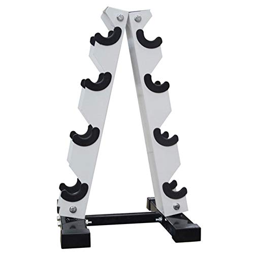 Welltobuy Bastidor con Mancuernas con Bastidor En A Soporte De Almacenamiento con Mancuernas Bastidor con Mancuernas Vertical para Gimnasio En Casa Entrenamiento Diario - Blanco