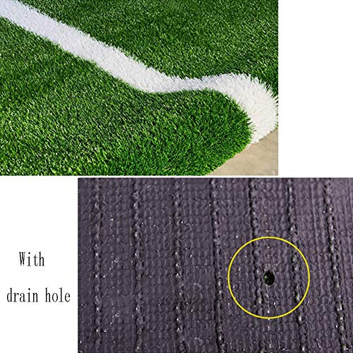 WENZHE Césped Artificial Estera Alfombra Hierba Artificial Moquetas 25mm con Linea Blanca Encriptar Gimnasio Pista Deportiva Dedicado, Tamaño Personalizable (Tamaño : 2x0.5m)