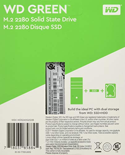 Western Digital WD Verde Internal SSD M.2 SATA, Verde, 240 GB