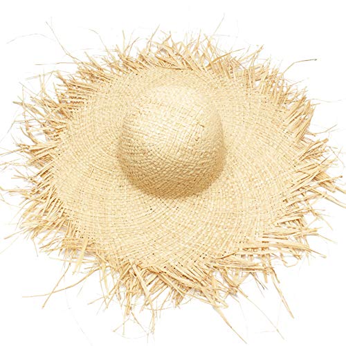 Whiie891203 Sombreros De ala Ancha para Disquete para Mujeres Damas Verano Paja Sombrero De Sol Accesorios De Playa para Vacaciones Top de Jazz