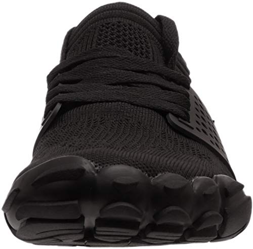 WHITIN Zapatilla Minimalista de Barefoot Trail Running para Hombre Five Fingers Fivefingers Zapato Descalzo Correr Deportivas Fitness Gimnasio Calzado Asfalto Negro 42 EU