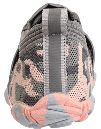 WHITIN Zapatilla Minimalista de Barefoot Trail Running para Mujer Five Fingers Fivefingers Zapato Descalzo Correr Deportivas Fitness Gimnasio Calzado Asfalto Rose Camo 37 EU