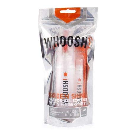 Whoosh! Screen Shine cleaner Duo - Pack 2 Sprays pulverizadores 100 y 8 ml limpieza pantallas y 2 paños de microfibra