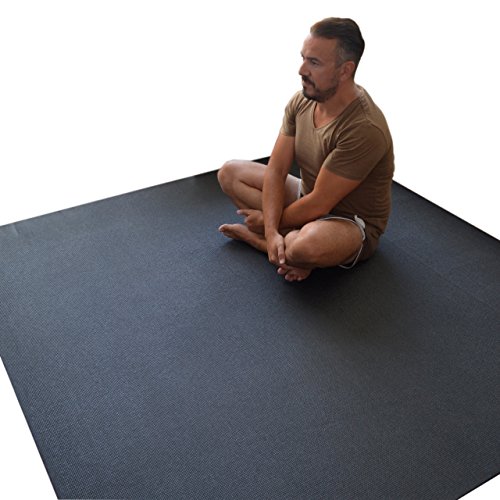 WideMat Esterilla de Fitness Pro Eco 153X183 cm. Antideslizante. La más Grande del Mercado. CREA tu Gimnasio en casa.