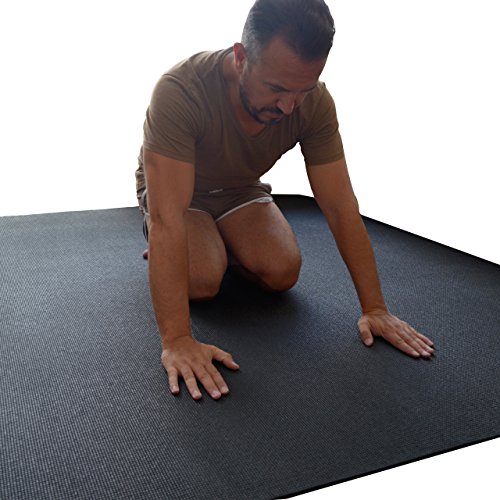 WideMat Esterilla de Fitness Pro Eco 153X183 cm. Antideslizante. La más Grande del Mercado. CREA tu Gimnasio en casa.