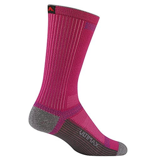 Wigwam Ultra Cool-Lite Crew Calcetines, Unisex, Pink Scramble, Large UK 8-11.5/Size EU 43-47