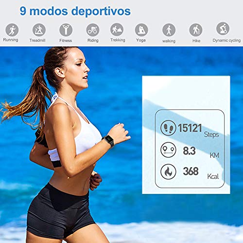Willful Smartwatch,Reloj Inteligente con Pulsómetro,Cronómetros,Calorías,Monitor de Sueño,Podómetro Pulsera Actividad Inteligente Impermeable IP68 Smartwatch Hombre Reloj Deportivo para Android iOS