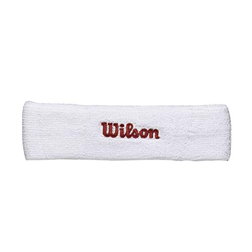 Wilson Cinta para la cabeza, Felpa francesa, Talla única, Blanco, WR5600110