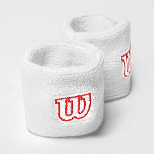 Wilson Muñequera de tenis, Felpa francesa, Talla única, Blanco, WR5602100