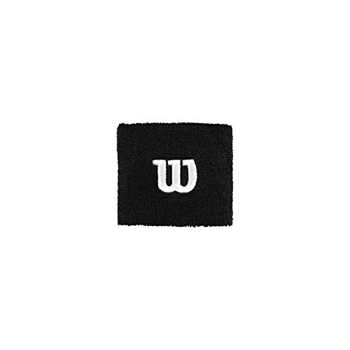 Wilson Muñequera de tenis, Felpa francesa, Talla única, Negro, WR5602700