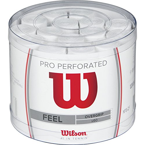 Wilson Pro Overgrip Perforated Empuñadura, 60 unidades, unisex, blanco