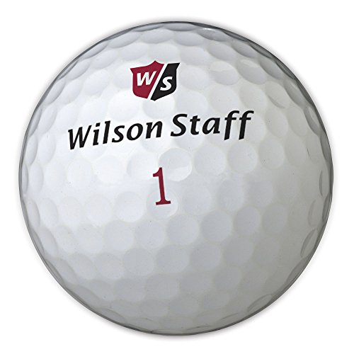 Wilson Staff, Bola de golf más blanda del mundo, 2 capas, Hombre, Para máxima distancia, Pack de 12, Jugadores avanzados, Compresión 29, Caucho, DX2 Soft, Blanco y Rojo, WGWP37100