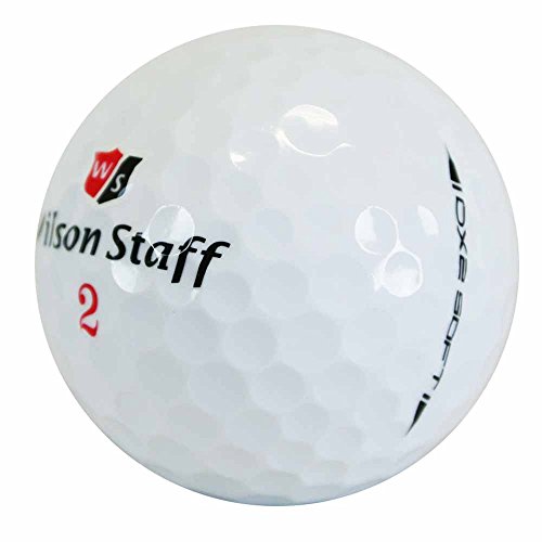 Wilson Staff, Bola de golf más blanda del mundo, 2 capas, Hombre, Para máxima distancia, Pack de 12, Jugadores avanzados, Compresión 29, Caucho, DX2 Soft, Blanco y Rojo, WGWP37100