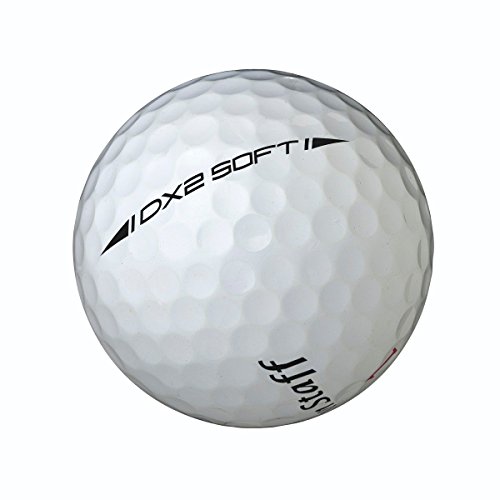 Wilson Staff, Bola de golf más blanda del mundo, 2 capas, Hombre, Para máxima distancia, Pack de 12, Jugadores avanzados, Compresión 29, Caucho, DX2 Soft, Blanco y Rojo, WGWP37100