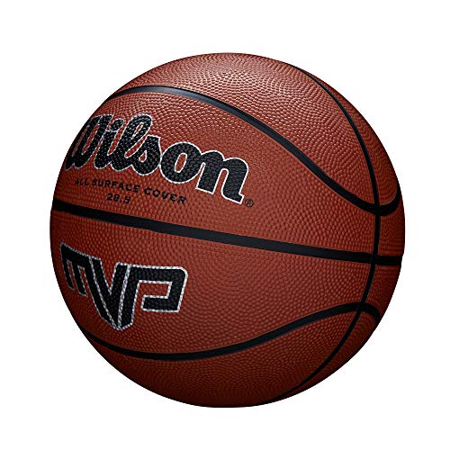 Wilson WTB1417XB05 Pelota de Baloncesto MVP Caucho Interior y Exterior, Unisex-Adult, Naranja, 5