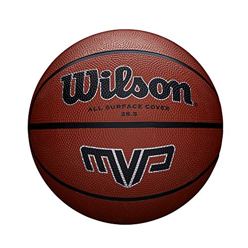 Wilson WTB1417XB05 Pelota de Baloncesto MVP Caucho Interior y Exterior, Unisex-Adult, Naranja, 5