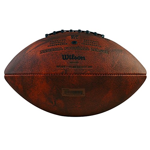 Wilson WTF1534XBNFL Pelota de fútbol Americano JR Throwback 32 Team Logo con los Logos de la NFL, para niños y Adolescentes, Marrón, Talla Única