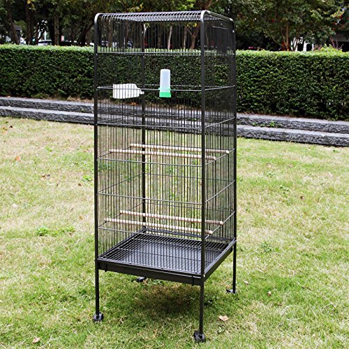 WilTec Jaula pájaros Pajarera XL Casa periquitos Canarios 146x54x54cm Mascotas Animales Aves Loros Cacatúas