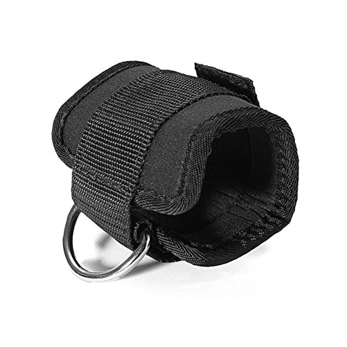 WINOMO 2pcs Gimnasio de Deporte Tobillo Correa para Cable máquinas para glúteos y piernas Ejercicios de Pesas (Negro)