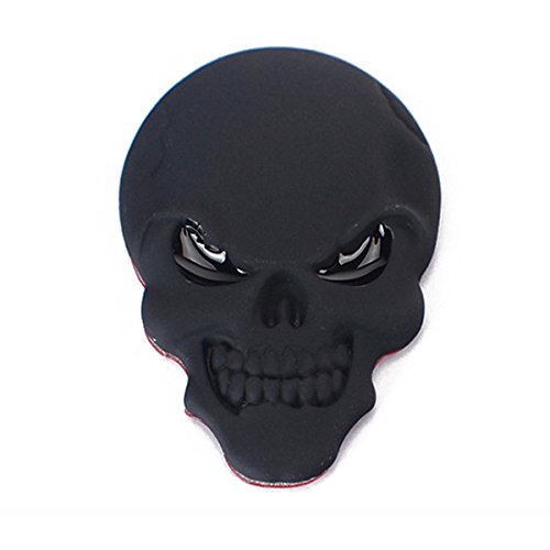 WINOMO 3d negro calavera Metal adhesivo auto Logo insignia emblema adhesivo