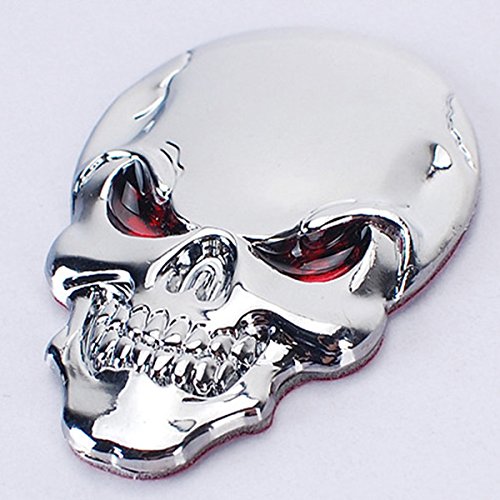 WINOMO plata calavera Metal adhesivo auto Logo insignia emblema adhesivo