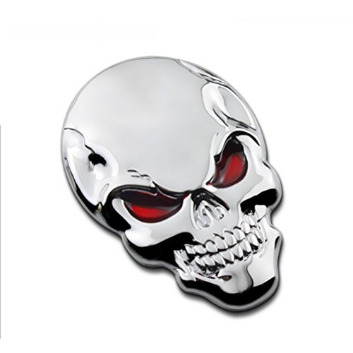 WINOMO plata calavera Metal adhesivo auto Logo insignia emblema adhesivo