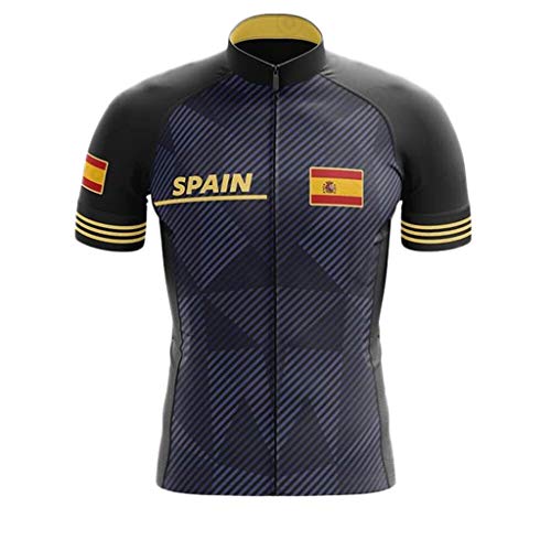 WLYX España Conjunto Ropa Traje Ciclismo Hombre para Verano, Maillot Ciclismo Hombre+Culotte Ciclismo Culote Bicicleta Pro Equipo Bicicleta Jersey (1,M)