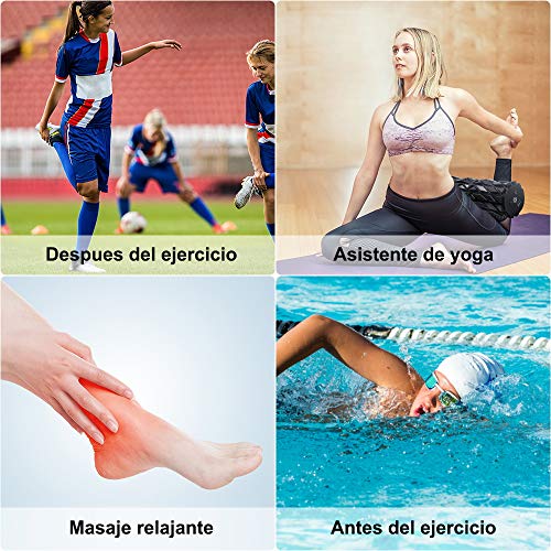 Wolady Eléctrico Rodillo de Espuma Ejercicios Musculares Eléctrico Foam Roller Masaje Muscular 4 Velocidad Terapia de Punto Muscular Ejercicio Equilibrio Tejido Profundo Liberación Miofascial Fitness