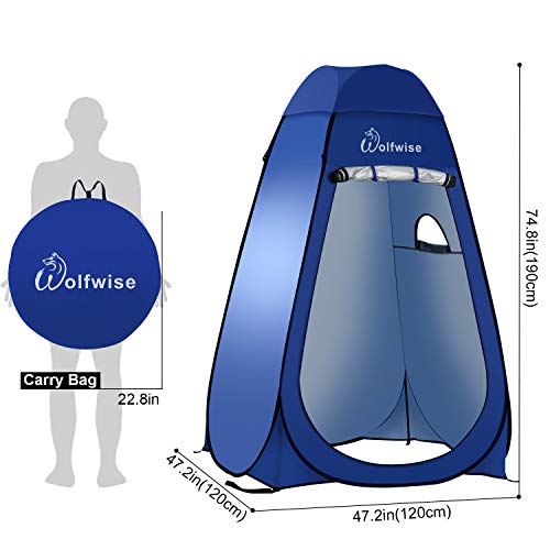 WolfWise Tienda de Campaña Tent Abrir Cerrar Automáticamente Pop Up Portable Sirve para Camping Playa Bosques Zonas de Aseo Carpas