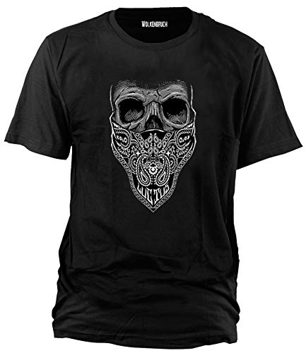 Wolkenbruch - Camiseta de bandana con calavera (talla M-XXXXXL) Negro
 XXXXL