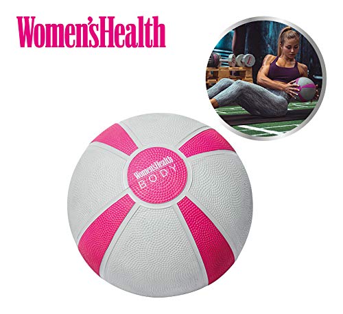 Women's Health BODY Wall-Ball - Balón Medicinal, Gris, Magenta.