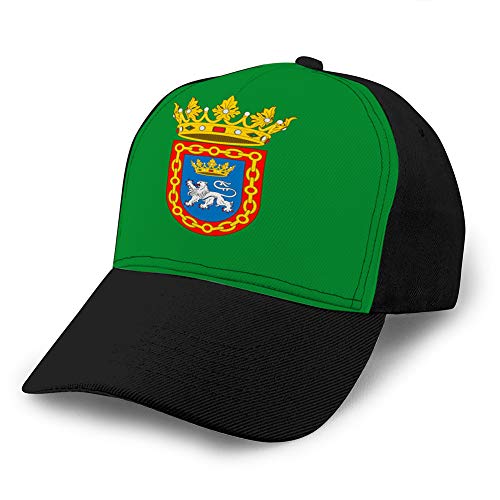 Women's Snap Back Ball Cap, Breathable, Adjustable Flag of Pamplona in Navarre in Spain Sun Cap