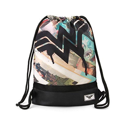 Wonder Woman KM-37573 2018 Bolsa de Cuerdas para el Gimnasio, 40 cm, Multicolor