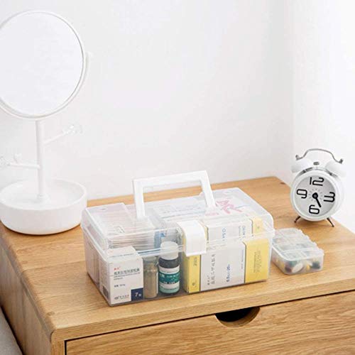 Woodtree Caja de Almacenamiento de contenedores médico Kit de Primeros Auxilios de Doble Capa Caja de Almacenamiento Kit de Primeros Auxilios Home Box