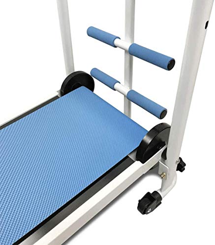 Woodtree Cinta de Correr Plegable, Correr Trotar Caminar Ejercicio Gimnasio Máquina for Oficina y Hogar Entrenamiento de Fitness, 88x43.5x110cm, Nombre de Color: Gris (Color : Blue)