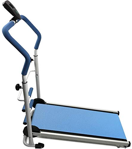 Woodtree Cinta de Correr Plegable, Correr Trotar Caminar Ejercicio Gimnasio Máquina for Oficina y Hogar Entrenamiento de Fitness, 88x43.5x110cm, Nombre de Color: Gris (Color : Blue)