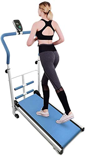 Woodtree Cinta de Correr Plegable, Correr Trotar Caminar Ejercicio Gimnasio Máquina for Oficina y Hogar Entrenamiento de Fitness, 88x43.5x110cm, Nombre de Color: Gris (Color : Blue)